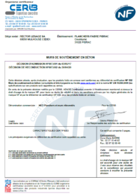 Certification NF murs de soutènement Neo