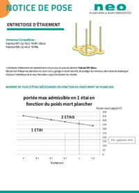 notice de pose entretoise d'étaiement