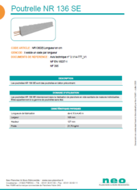 Visuel poutrelle NR 136 SE