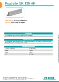 Visuel poutrelle NR 139 HP