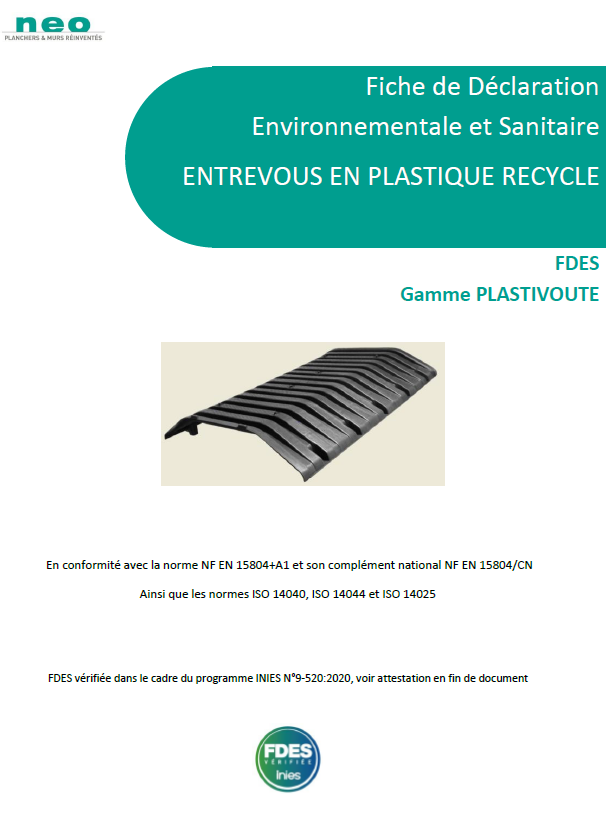 FDES entrevous Plastivoute