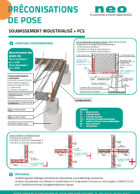 préconisations Neo pose du soubassement industrialisé et des poutres PCS