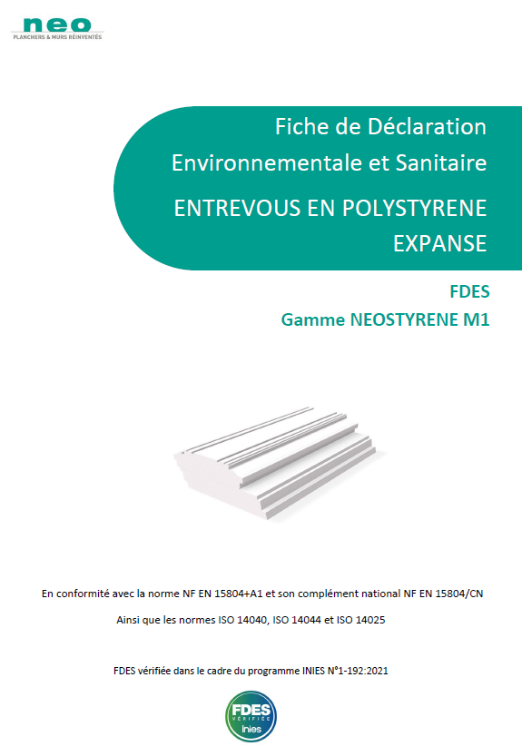 FDES entrevous Neostyrène M1