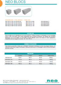 Murs empilables et modulables Neo Bloc