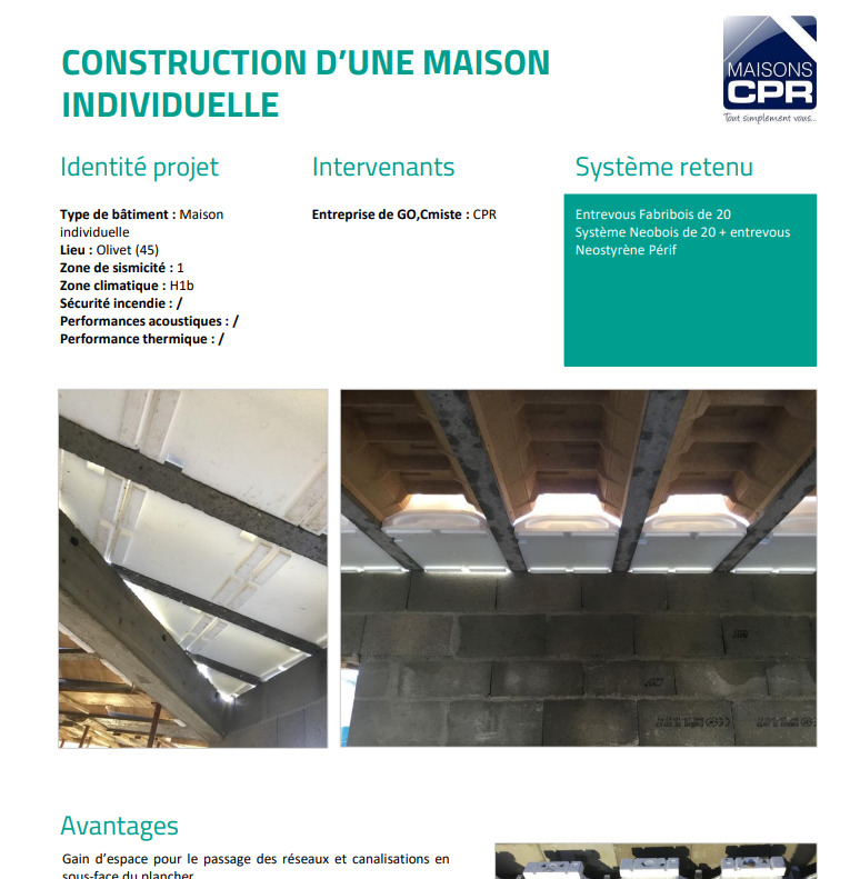 Fiche référence chantier Maison Individuelle