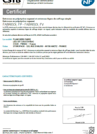 Certification NF Fabrisol