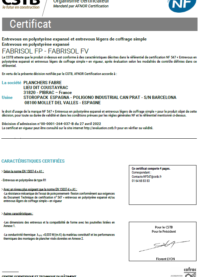 Certification NF Fabrisol