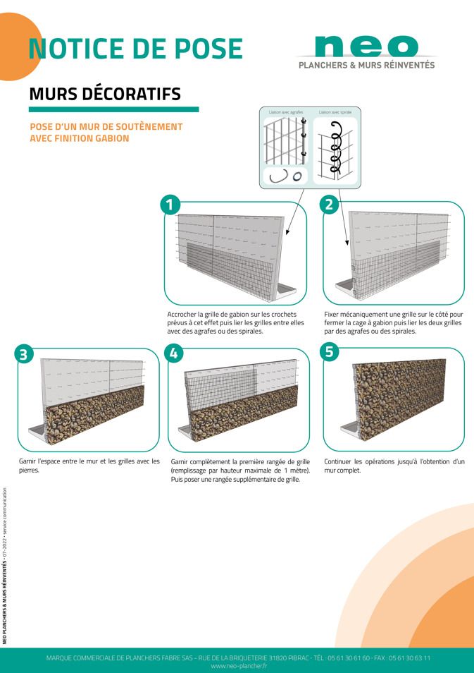 notice de pose murs décoratifs Neo