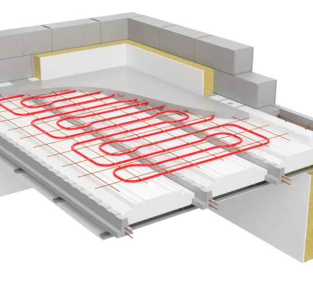 plancher chauffant rafraîchissant avec boîtes de rupteurs Neoset Essentiel