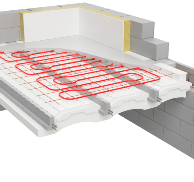 plancher chauffant / rafraîchissant Neo avec rupteurs Neoset Feu pour haut de sous-sol