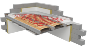 plancher chauffant rafraîchissant neo avec entrevous neobois