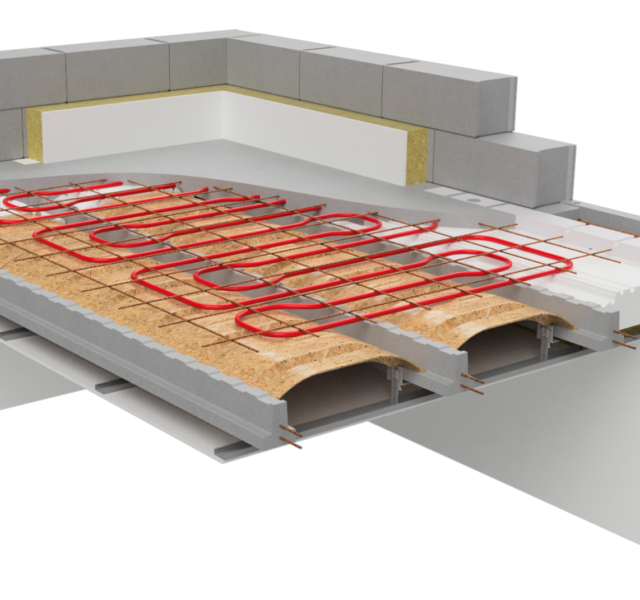 plancher chauffant rafraîchissant neo avec entrevous neobois