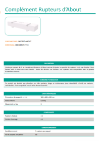 Fiche Technique Compléments Rupteurs d'About : retrouvez touts les informations techniques du produit !