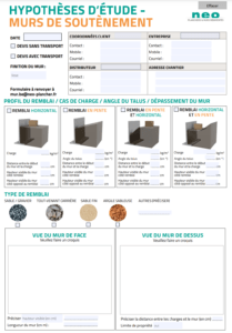 devis Neo mur de soutènement