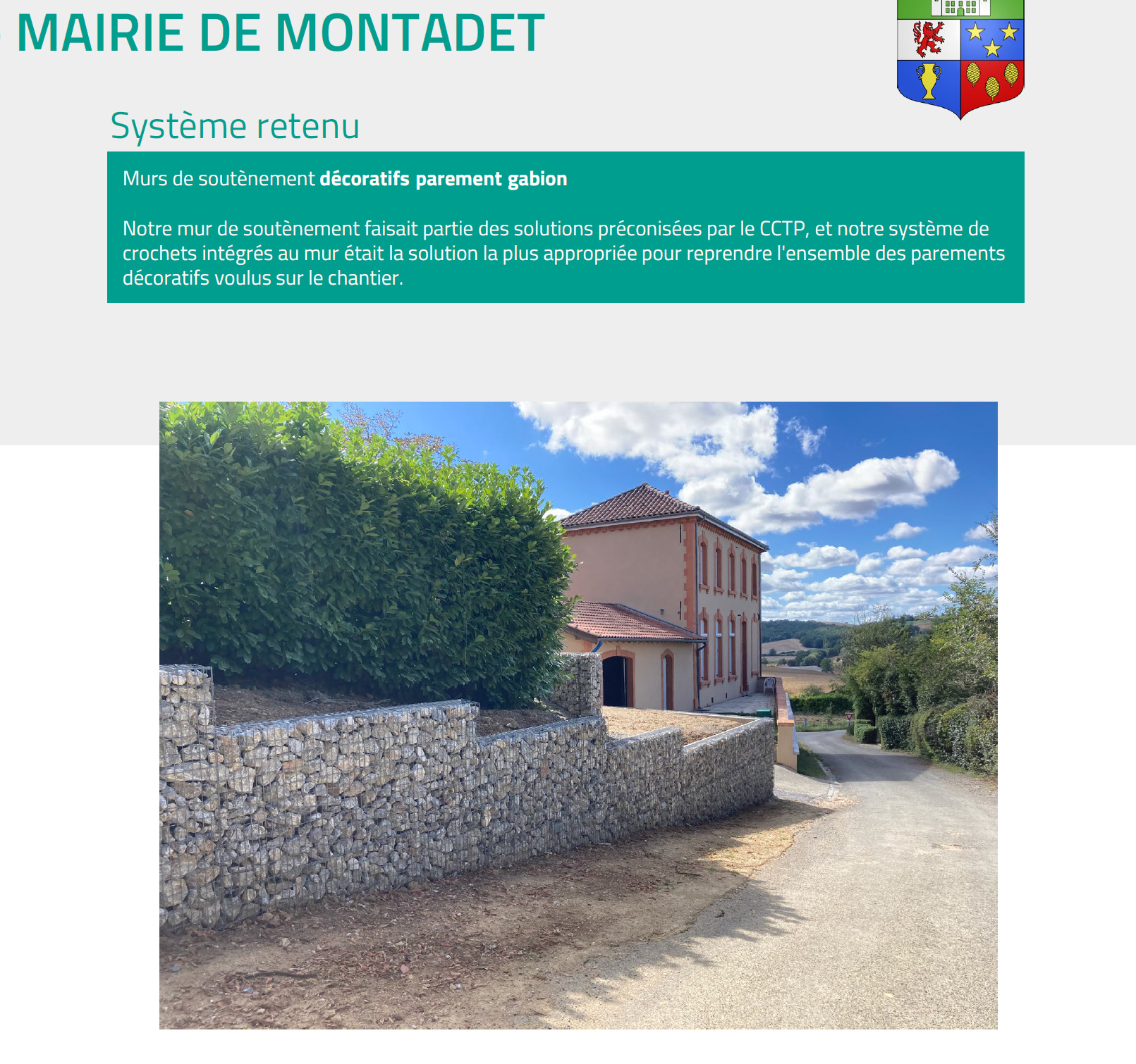 Fiche référence chantier murs de soutènement gabion