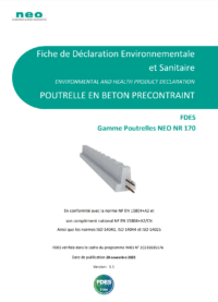 FDES poutrelle NEO NR 170