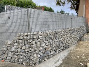 mur décoratif parement gabion