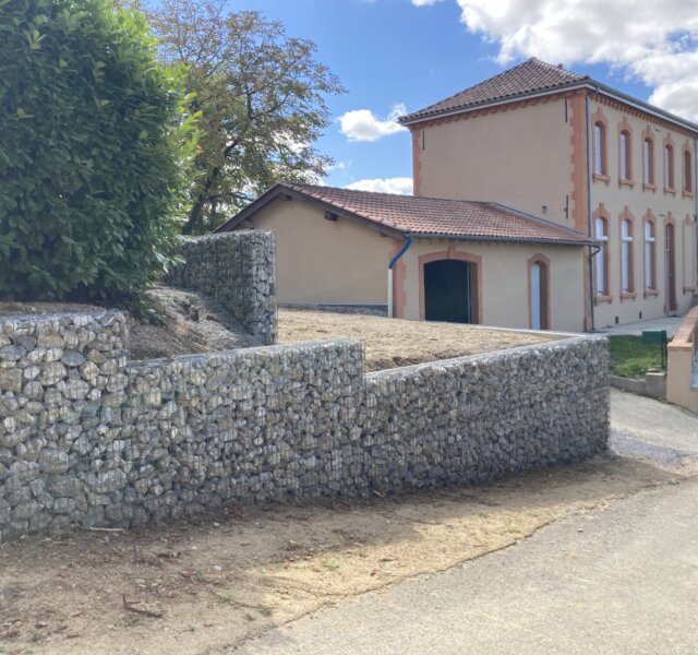 mur décoratif parement gabion