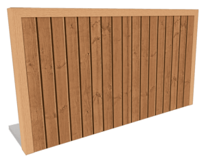 Mur de soutènement avec bardage bois