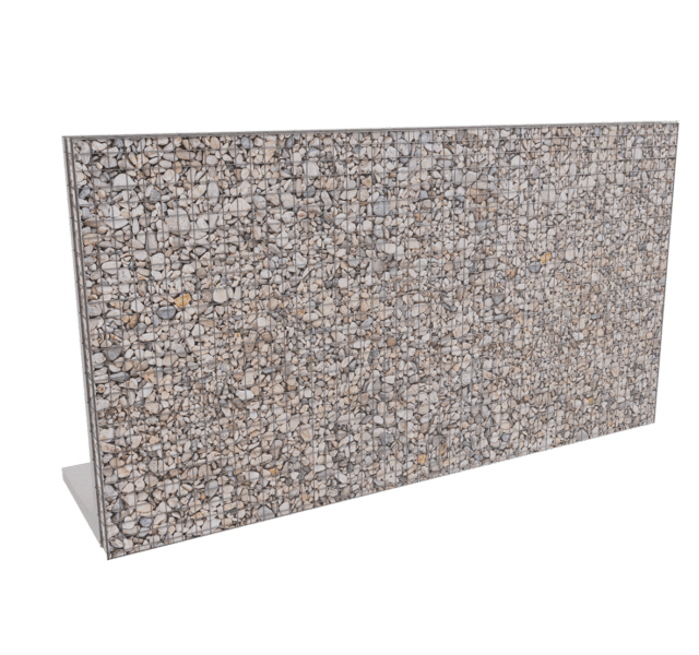 Mur de soutènement parement gabion